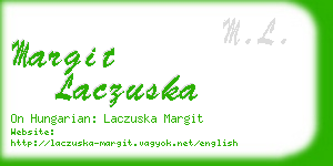 margit laczuska business card